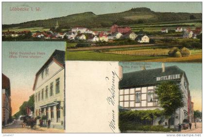 LUBBECKE (Allemagne) carte à 3 vues