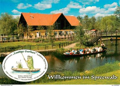 Luebben Spreewald Lustige-Gurken Spreewald Kahnfahrt Kahn Touristen Gasthaus Kan