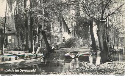 A6277 Germany Postcard Lehde im Spreewald - Traditional House & Boats on Canal - RPPC