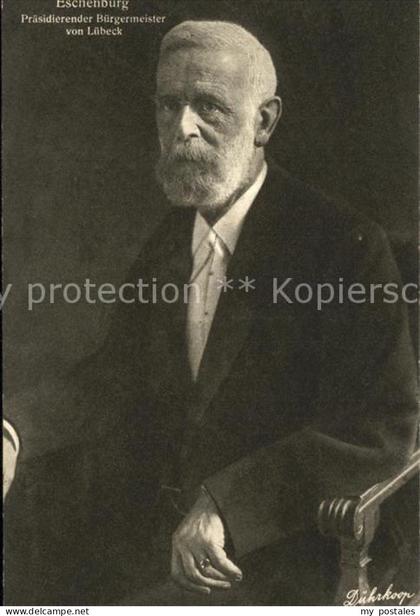 LueBECK  CITY Escheburg Portrait Praesidierender Buergermeister von Luebeck