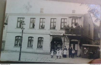 ! 1917 Lübtheen, Mecklenburg, alte Fotokarte, Foto von 1899, Schuhmachergeschäft Friedrich Kähler