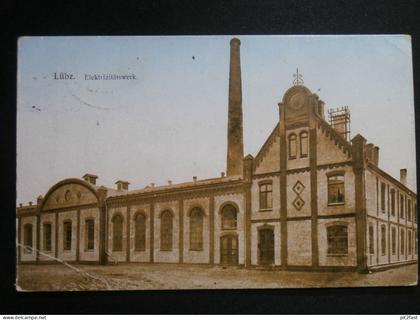 Elektrizitätswerk Lübz , 1916 , Bahnpost , Ansichtskarte , CPA , AK !!