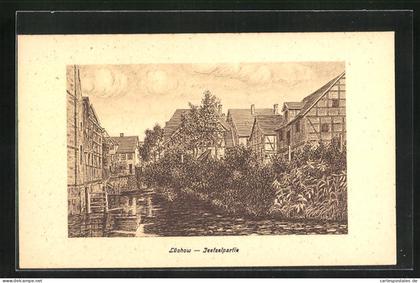 Künstler-AK Lüchow, Jeetzelpartie