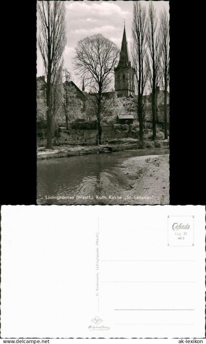 Ansichtskarte Lüdinghausen Partie a.d. kath. Kirche St. Felizitas 1960