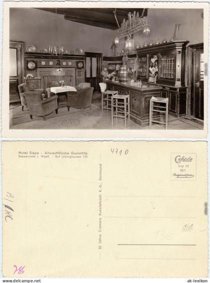 Seppenrade-Lüdinghausen Gastraum - Altwestfälische Gaststätte -Hotel Siepe 1955