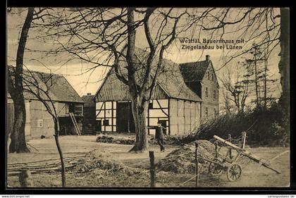 AK Lünen, Westfäl. Bauernhaus mit Ziegelanbau