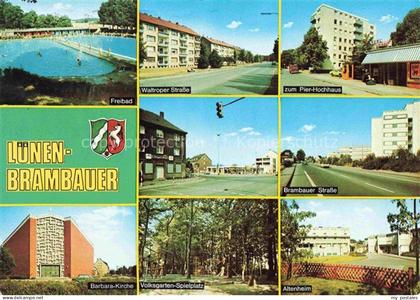 Brambauer Luenen UNNA NRW Waltroper-Strasse Barbara-Kirche Volksgarten-Spielplat