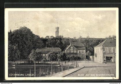 AK Lütjenburg i. Holst., Blick auf den Bismarckturm