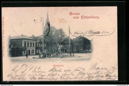 AK Lütjenburg, Ortspartie mit Marktplatz