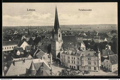 AK Lützen, Totalansicht mit Kirche
