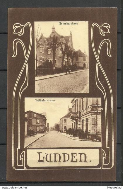 Germany Deutschland o 1910 LUNDEN Gemendehaus & Wilhelmstrasse, used