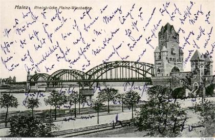 Mainz Rhein Rheinbruecke Mainz-Wiesbaden