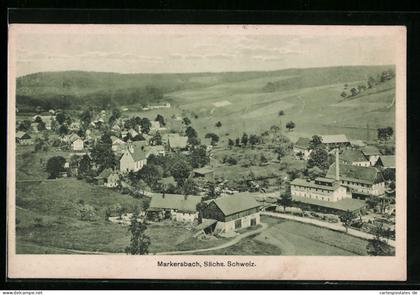 AK Markersbach, Gesamtansicht aus der Vogelschau