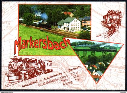 E7605 - Markersbach Eisenbahn Dampflok Bahnhof