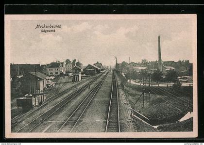 AK Meckenbeuren, Sägewerk mit Bahngleis