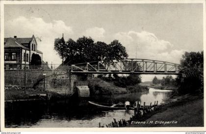 CPA Eldena in Mecklenburg, an der Elde, Brücke, Boot