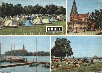 Roebel Mueritz Zeltplatz Rathaus Blick nach Roebel Badeanstalt