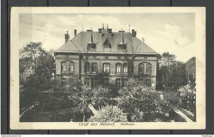 Germany Deutschland o 1914 Gruss aus Meldorf Rathaus