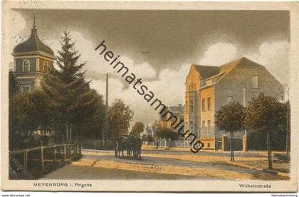 Meyenburg - Wilhelmstrasse - Verlag Wilhelm Sternberg Meyenburg - Feldpost gel. 1916