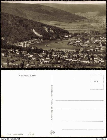 Ansichtskarte Miltenberg (Main) Panorama-Ansicht, Totalansicht 1960