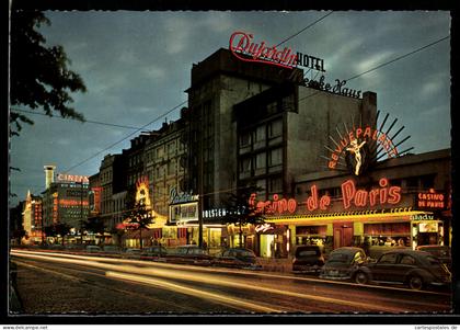 AK Hamburg-St.Pauli, Reeperbahn bei Nacht, Casino de Paris, Dujardin Hotel
