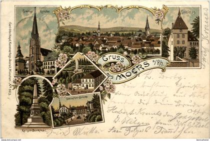 Gruss aus Moers - Litho