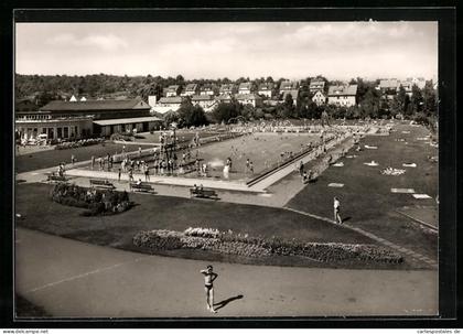 AK Mühlacker /Enz, Ortspartie mit Schwimmbad
