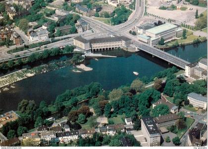 MueLHEIM  RUHR NRW Schlossbruecke Stadthalle Ruhr Fluss Innenstadt Strassenkreuz