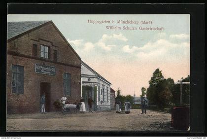 AK Hoppegarten bei Müncheberg, Gasthaus Wilhelm Schulz