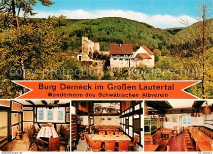 Gundelfingen Muensingen Burg Derneck im Grossen Lautertal Wanderheim Schwaebisch