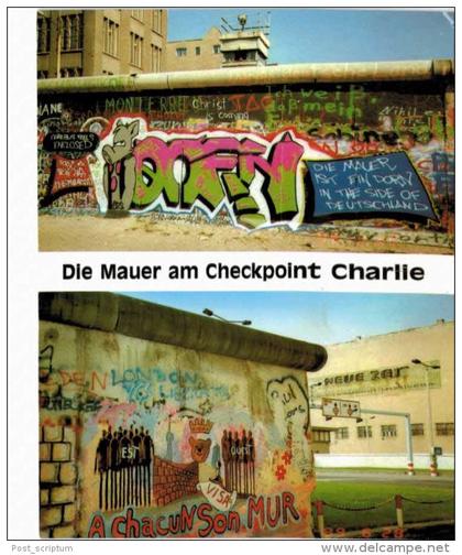 Allemagne - Berlin Mur de Berlin Mauer am Checkpoint Charlie