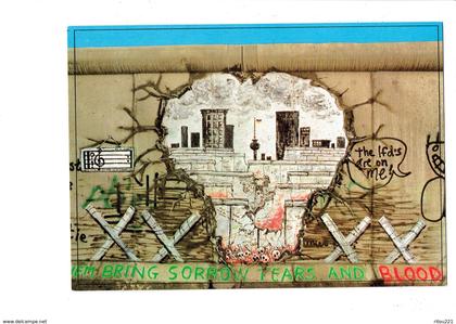 cpm - BERLIN - Mauer - Mur de Berlin - graffity dessin tête de mort