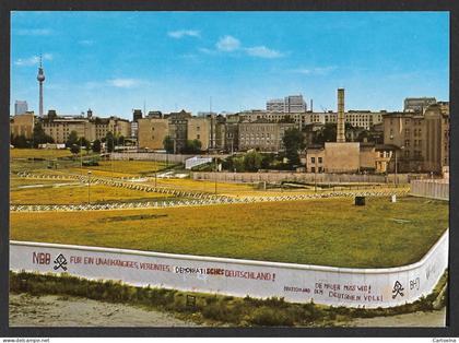 Germany Berlin Wall Potsdamer Platz Cold War Political Slogans Postcard