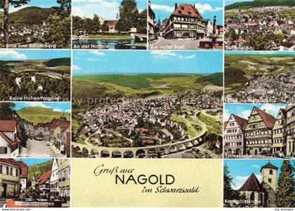 Nagold Schlossberg Ruine-Hohen-Nagold Hotel-Post Bahnhofstrasse Turmstrasse Remi