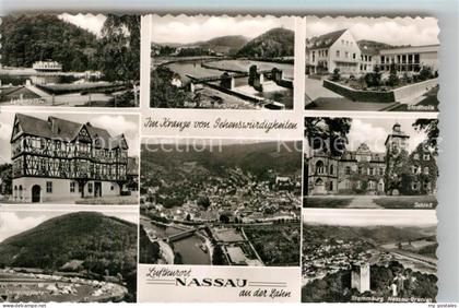 Nassau Lahn Bastei Burgberg Stadthalle Stammburg Nassau Oranien