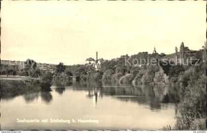 Naumburg Saale mit Saale und Schoenburg