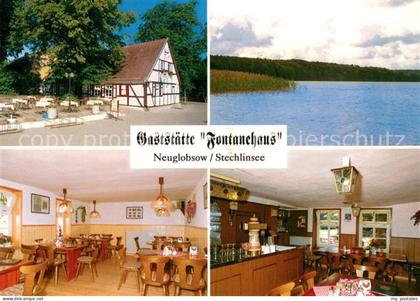 Neuglobsow Gaststaette Fontanehaus Stechlinsee Gastraeume
