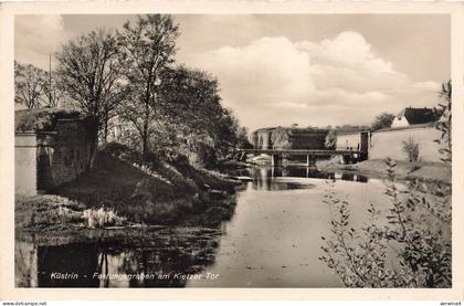 Festungsgraben am Kietzer Tor in Küstrin Ostbrandenburg Postkarte AK 1941
