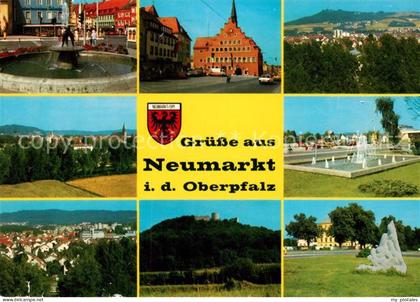 Neumarkt Oberpfalz Brunnen Rathaus Panorama Wasserspiele Burg Park