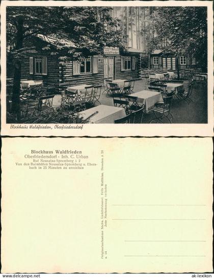 Friedersdorf-Neusalza-Spremberg  Blockhaus Waldfrieden in Oberfriedersdorf 1932