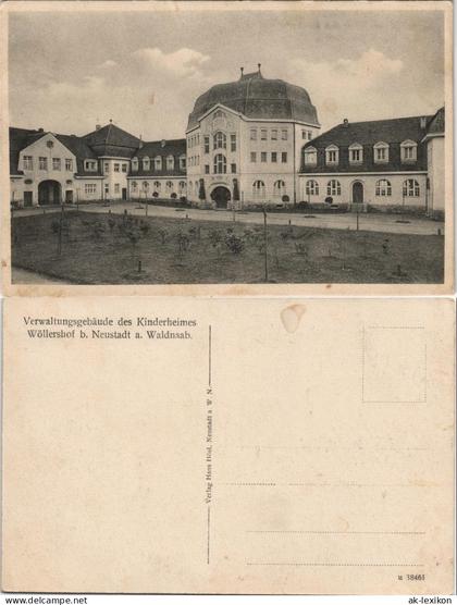 Ansichtskarte Neustadt an der Waldnaab Kinderheim Wöllershof 1923