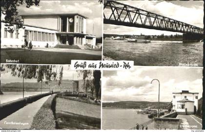 Neuwied Rhein Neuwied Bahnhof Bruecke Deichkrone x 1960