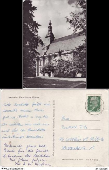Neuzelle Katholische Kirche Foto Ansichtskarte 1965