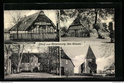 AK Meyenburg / Bez. Bremen, Rittergut von Wesebe, Jugendherberge, Altes Rauchhaus