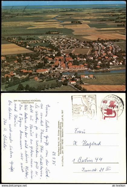 Ansichtskarte Hooksiel-Wangerland Luftbild Luftaufnahme 1975