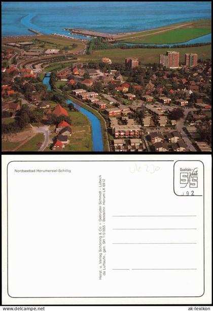 Ansichtskarte Horumersiel-Schillig-Wangerland Luftbild Hafen, Hotels 1981
