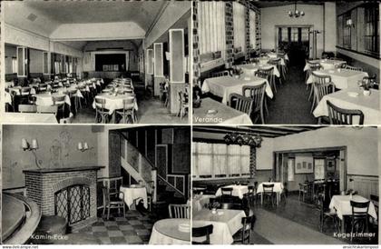 CPA Heiligenrode Stuhr in Niedersachsen, Klosterhof, Saal, Kamin-Ecke, Veranda, Kegelzimmer