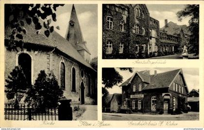 CPA Ilten Sehnde in Niedersachsen, Kirche, Anstaltsgebäude, Geschäftshaus Weber