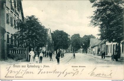 CPA Rotenburg in Hann. Rotenburg an der Wümme, Gruss aus Rotenburg i. Hann., Grosse Strasse, Mensc