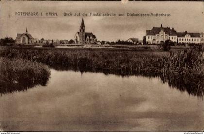 CPA Rotenburg in Hannover Rotenburg an der Wümme, Anstaltskirche und Diakonissen-Mutterhaus